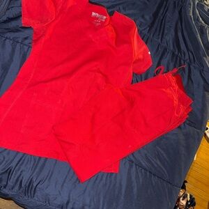 Grey's Anatomy Red Scrub Set